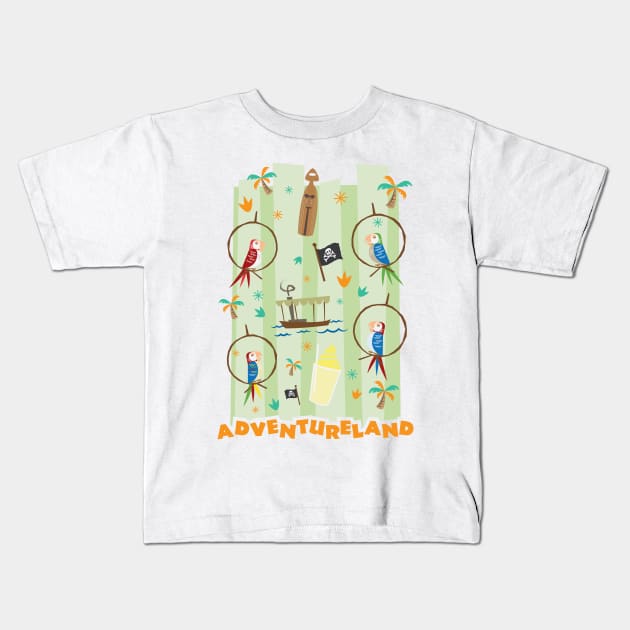 Adventureland Kids T-Shirt by jordihales